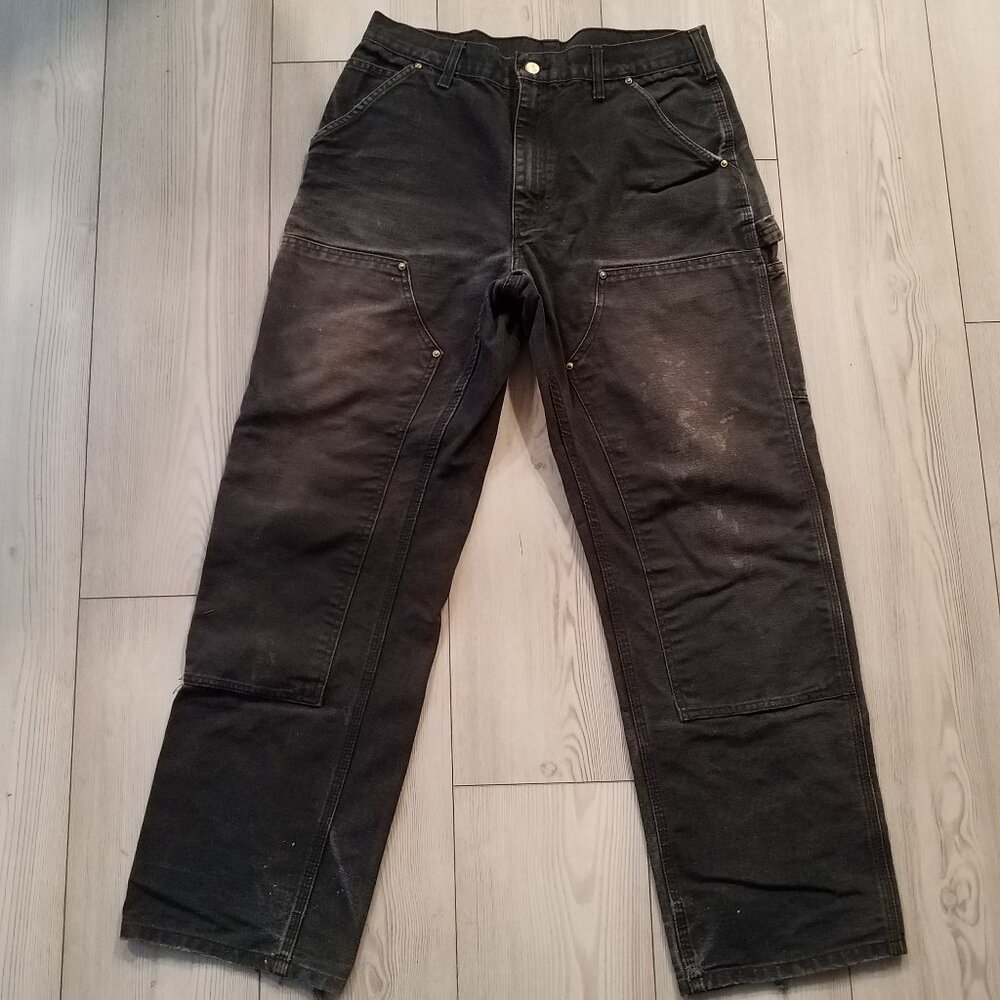 Vintage black double knee dungaree Carhartt pants
